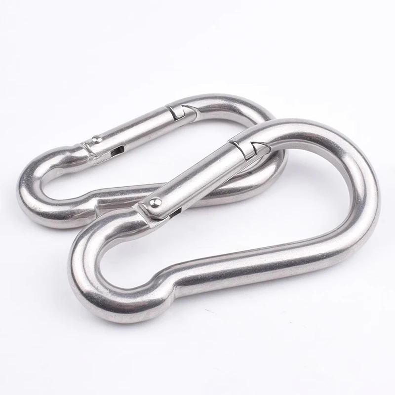 304 / 316 Stainless Steel Heavy Duty Carabiner Clip Spring Snap Hook Safety Buckle Outdoor Camping Tools M4 M5 M6 M7 M8 - M14