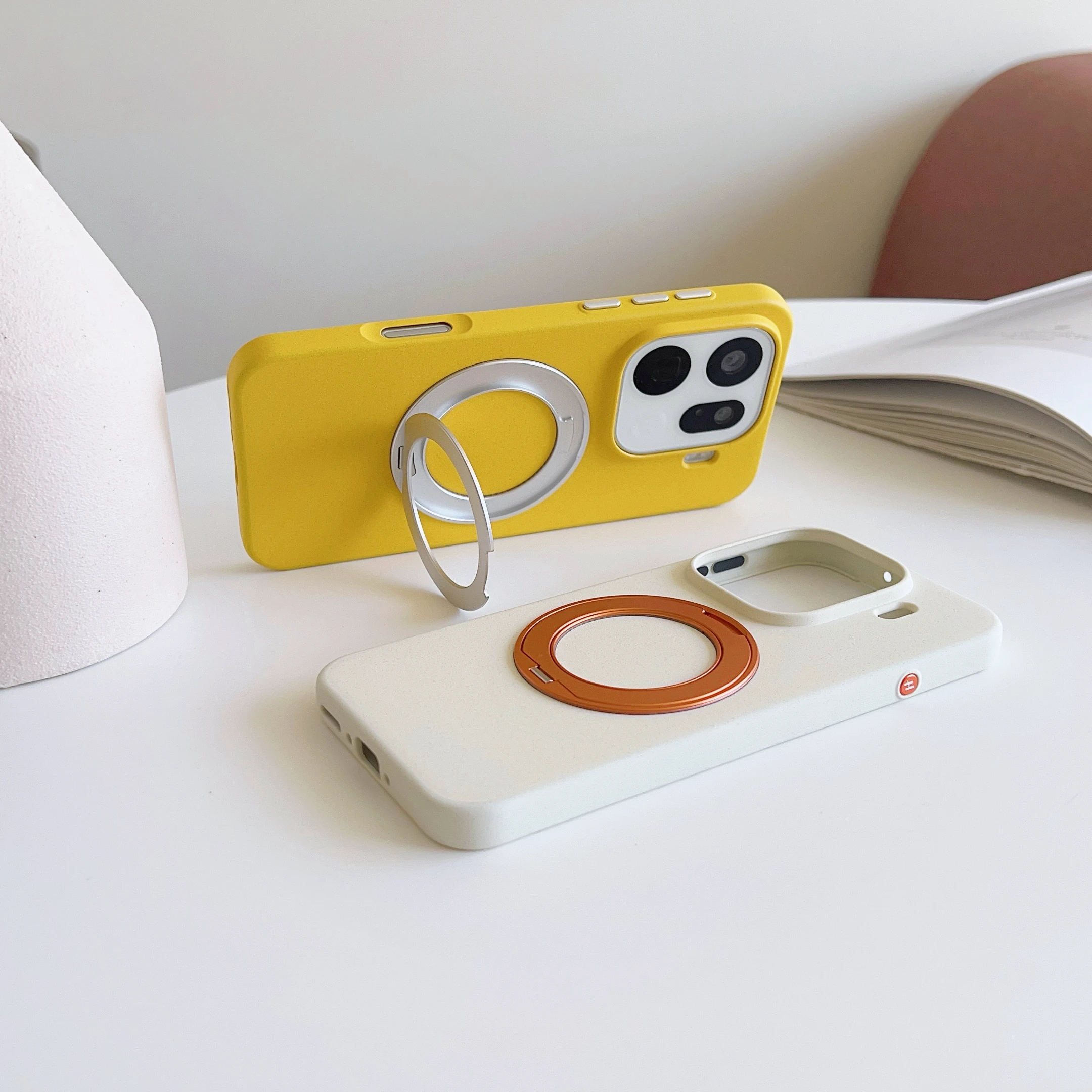Stylish Colorful Magnetic Rotating Stand Shockproof Bumper Case