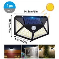 100 LED Outdoor Solar Wall Lamp Waterproof PIR Motion Sensor Solar Powered Sunlight Street Light for Garden Decoration - Image 13