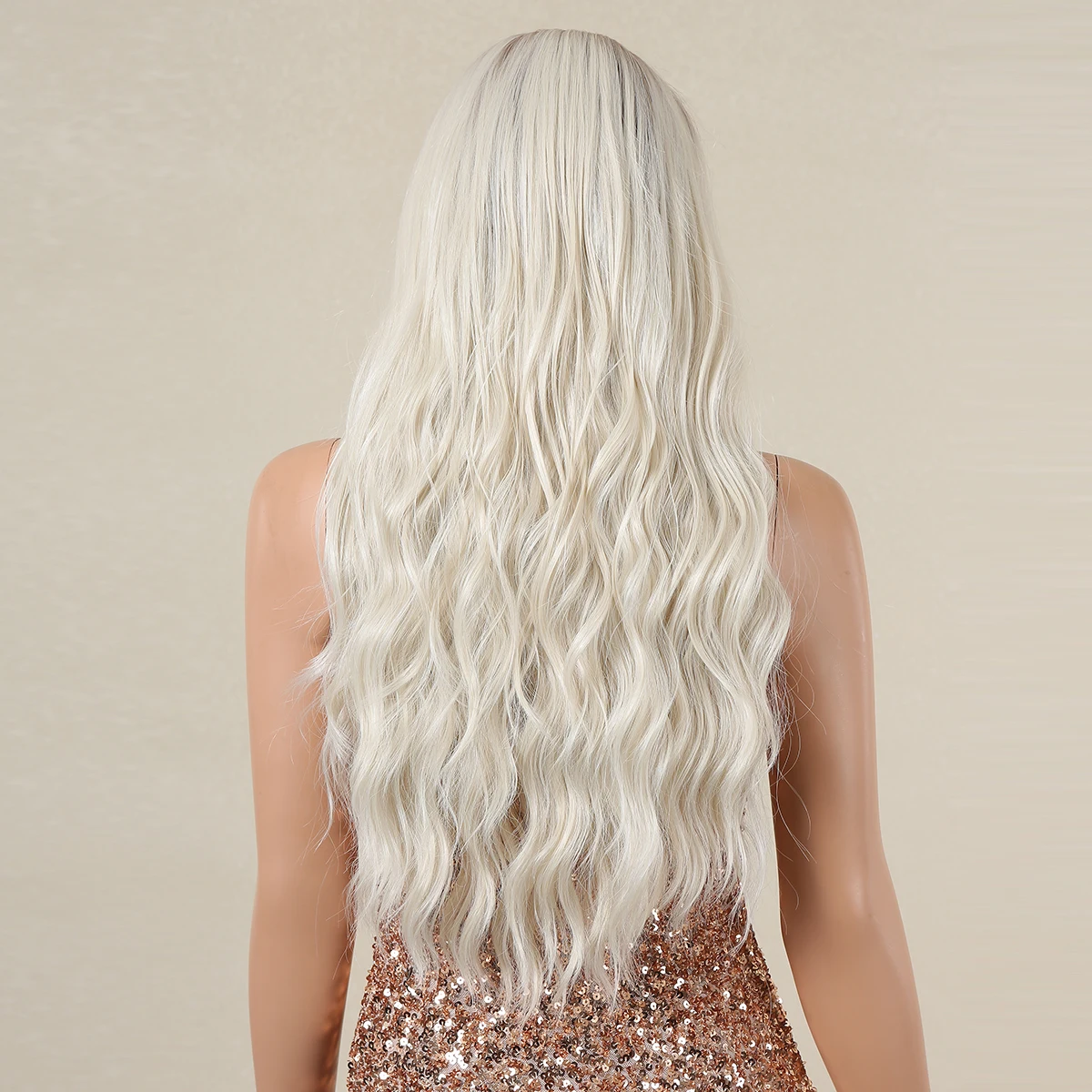 HENRY MARGU-peruca longa para mulheres, loira clara, platina, faixa de cabelo natural, onda profunda, boêmia, cabelo falso, sintético