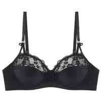 Sexy Christmas Lingerie Gift for Women Large Bust, Push Up Bra & Panty Set Slimming Anti Sagging, Romantic Lace Cotton MOYISU AB