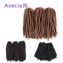 

AVECIA Soft Locs Synthetic 14 Inch 70g/Pack African Curls Deep Wave Twist Crochet Hair Pure/Ombre With Fake Hair For Women