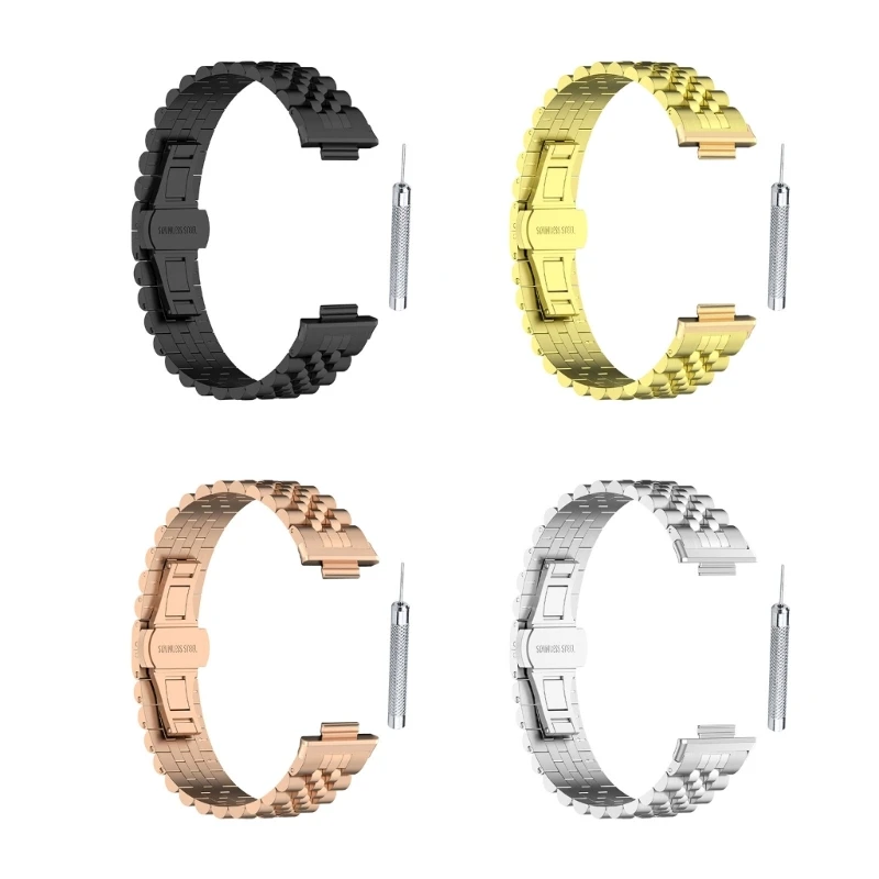 

Ремешок из нержавеющей стали с защитой от царапин, совместимый для умных часов Band 8 браслет-браслет, водонепроницаемая