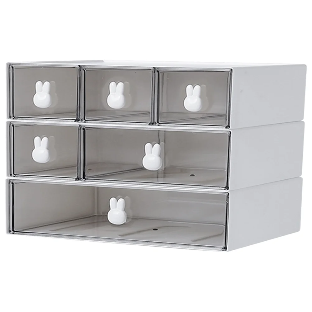 

Stackable Bunny Storage Box Makeup Cabinet Desk Organizers and Drawers Locker Desktop Sundry Holders The Hips for Office