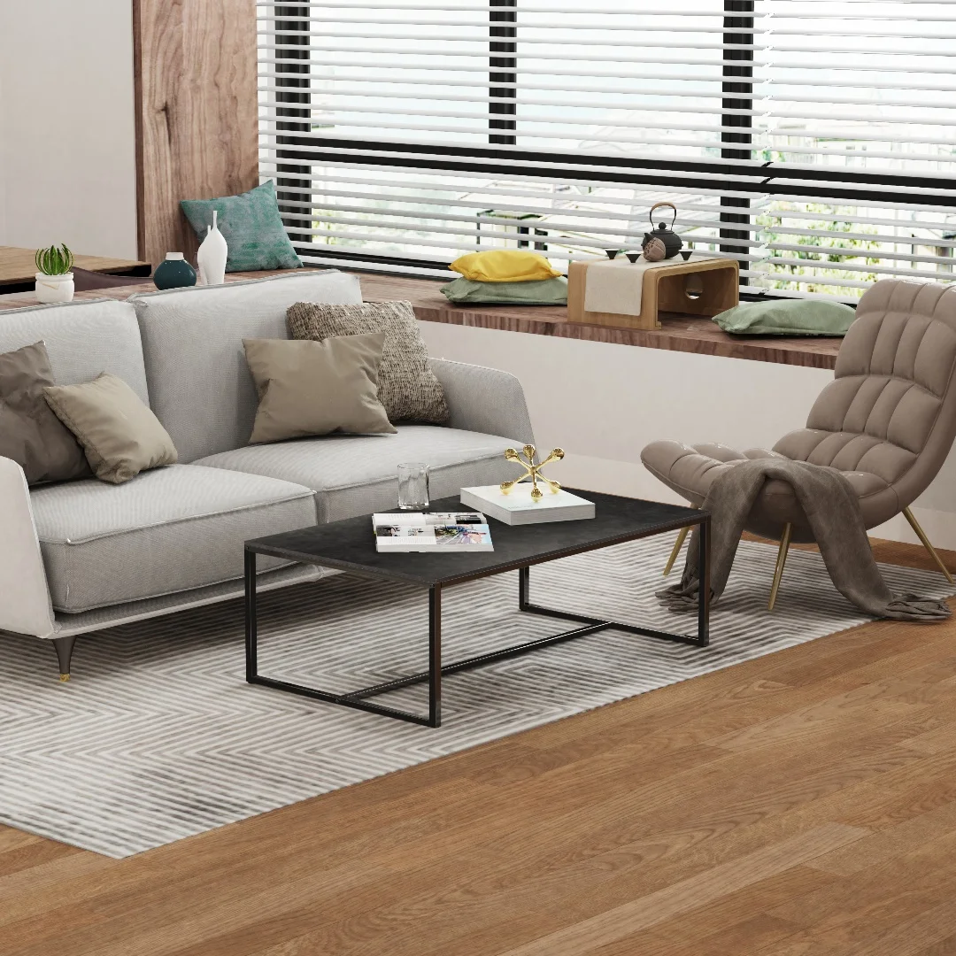 LUVODI 1M Long Rectangle Living Room Coffee Table Sofa Side Table with White Black Grey Marble Tabletop
