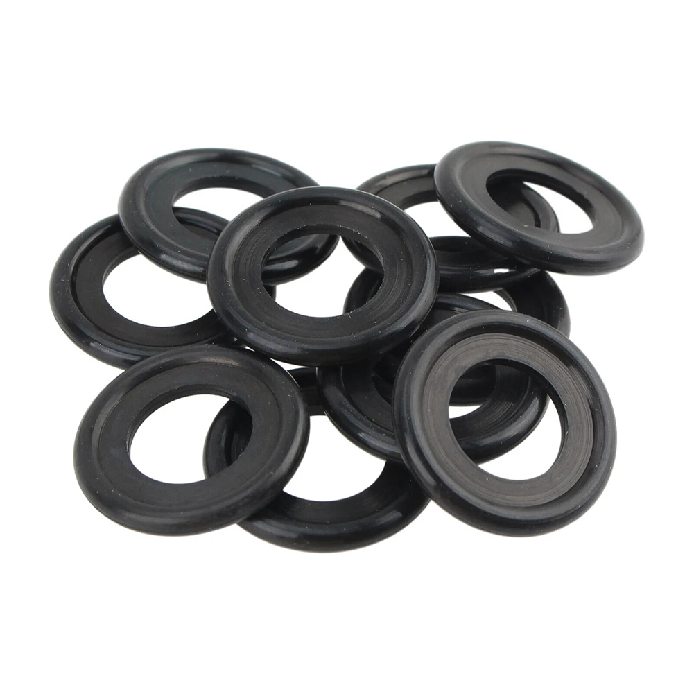 10pcs 12616850 Car Oil Drain Plug Gasket Set-M12/Threads Black Rubber Perfect Fit Automobile Front/Rear/Left/Right car oil drain plug gaskets