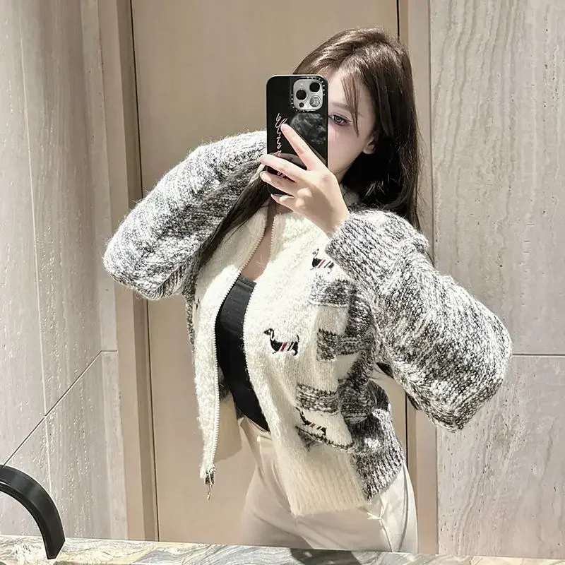 Cardigan for Women Spring Autumn Knitted Sweater Woman Outerwear Jacket Round O Neck Casual Clothing Sales Korean Streetwear Hot - 5