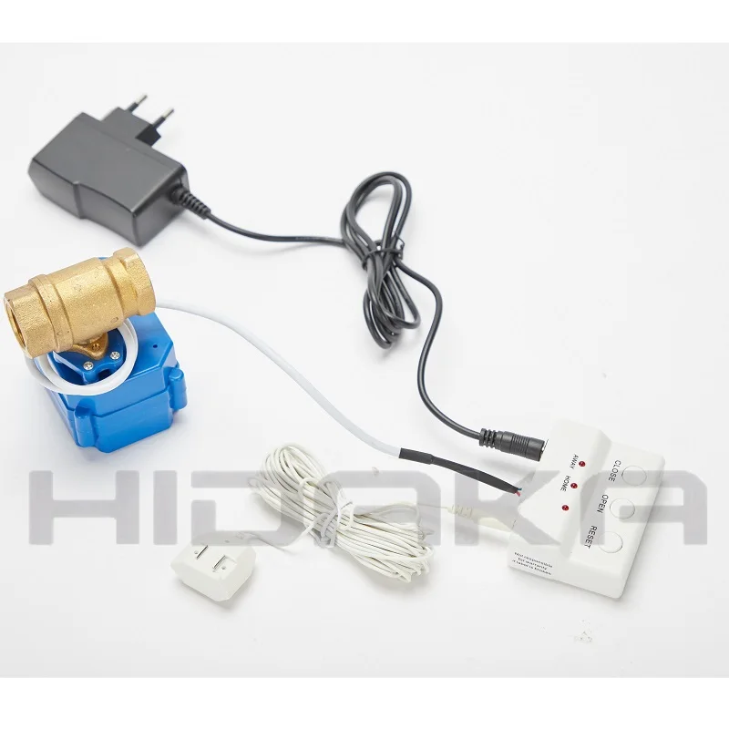 

HIDAKA WLD-805 (DN15*1pc) Water Leakage Detector with EU Power Plug BSP NPT Auto Shut Off Valve Leak Alarm Sensor