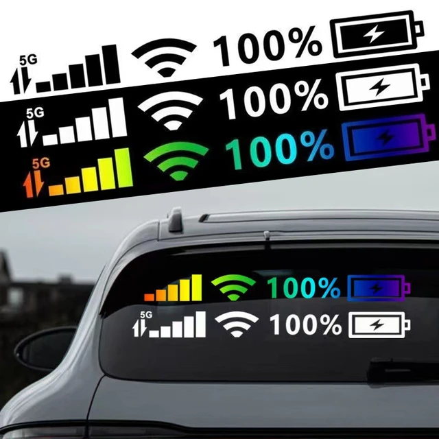 Auto-Windschutzscheiben-Aufkleber Signal Wifi Power Reflektierende  Aufkleber auf Auto-Handy-Auto-Aufkleber Auto Außendekor-Zubehör