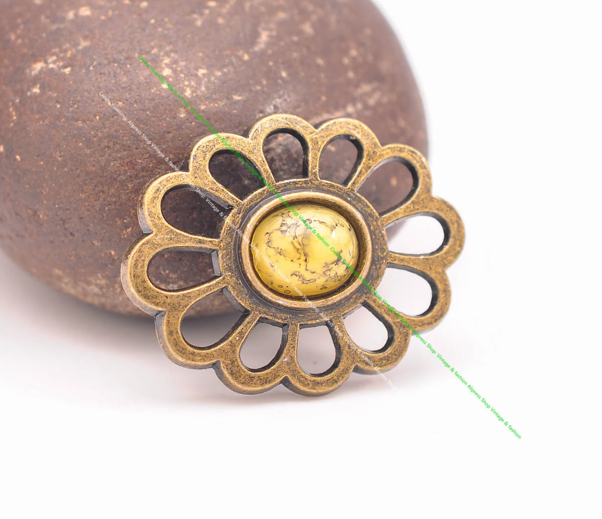 33*25mm concho bronze antigo oval escavar botões