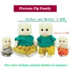 Easter Bunny 10-18Pcs Forest Family Miniture Animals Doll Toy Simulation 1:12 Reindeer Panda Figure Girl Dollhouse Birthday Gift 6