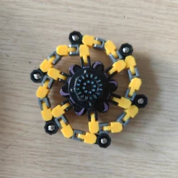 Colorful Deformed Fidget Chain Toy for All Ages - Stress Relief and Fun Gift (Yellow)