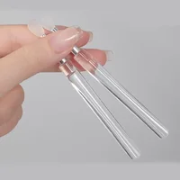 Nail Arts Silicone Applicator Sticks Reusable Chrome Glitter Applying Manicure Tool New Easy-Daub Pigment Silicone Nail Brush 2