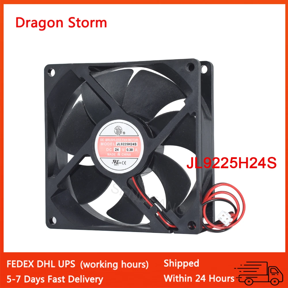 Nouveau JL9225H24S DC 24V 0.30A 9225 92mm 92*92*25MM 2Pin équipement de soudage Machine ventilateur de refroidissement inverseur Ultra silencieux