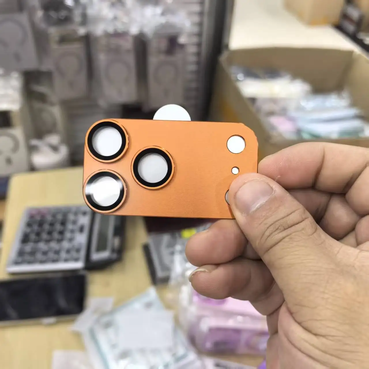 Premium HD Armor Camera Lens Protector with Aluminum Metal Ring and Tempered Glass Film