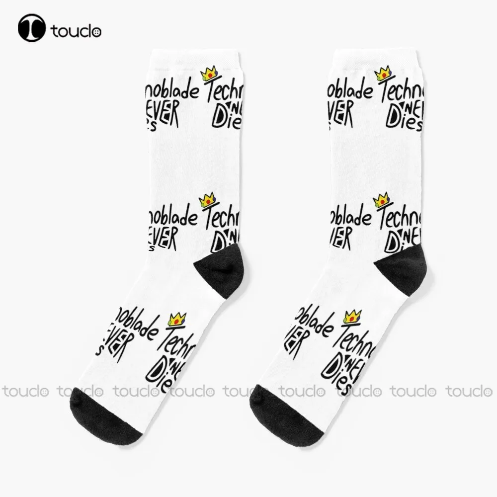 

Technoblade Never Dies Socks Funny Art Streetwear Colorful Cartoon Socks 360° Digital Print Christmas New Year Gift Custom Gift