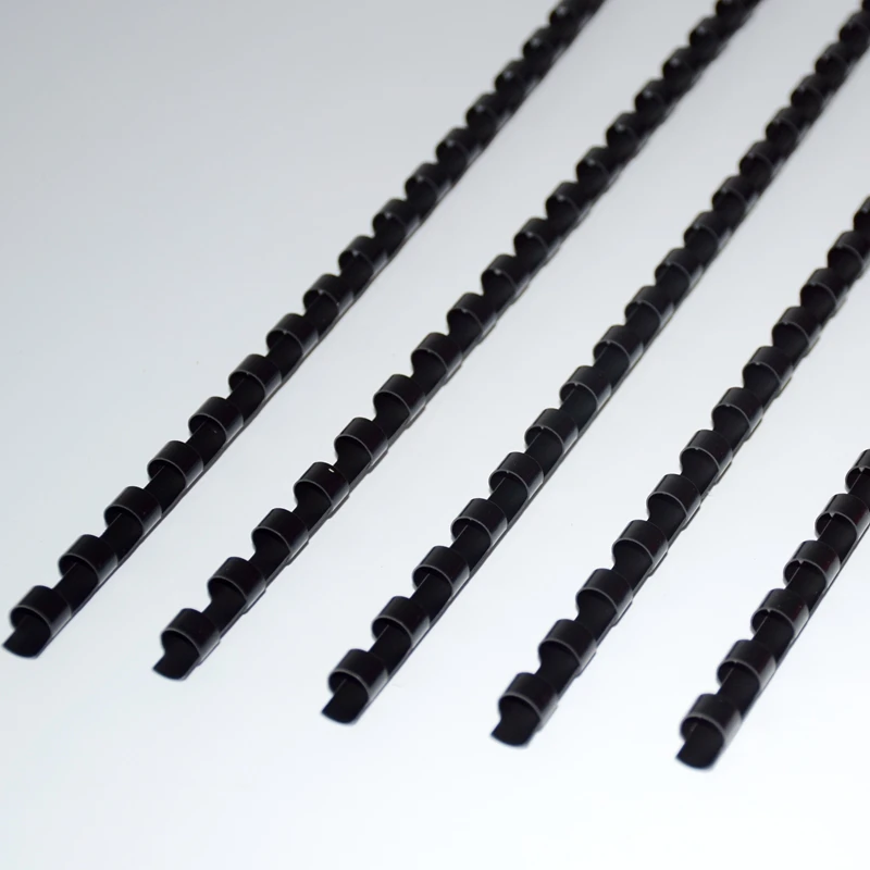 10개/세트 리드스타 PVC 블랙 바인딩 에이프런 21개 루프 6-51mm 20-450매 A4 바인딩 에이프런 콤 바인딩 링 플라스틱 콤
