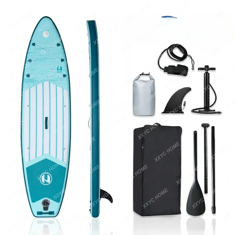 Inflatable Paddle Standing Rafting Pulp Board Surfboard Paddling Kickboard Boat Water Skateboard Paddle Kayak Board