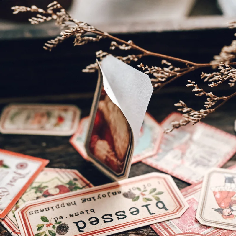 95Pcs Metal Box Junk Journal Ephemera Vintage Stickers