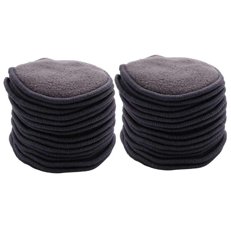 32Pcs Reusable Bamboo Cotton Make Up Remover Pads Washable Triple Layer Facial Skin Care Wipe Pads Cleaning Pad With Bag