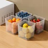 6/1pc Fridge Organizer Bins Fruits Food Fresh-keeping Box Space-Saving Refrigerator Door Drawers Storage Boxes Kitchen Container 5