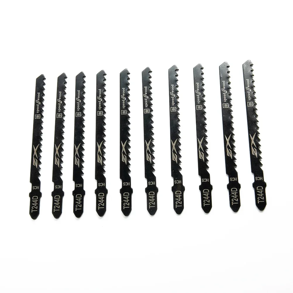 10Pcs Jig Saw Blades Set HCS Assorted Saw Blades T144D T244D For Wood Fast Cutting Jigsaw Woodworking Tool