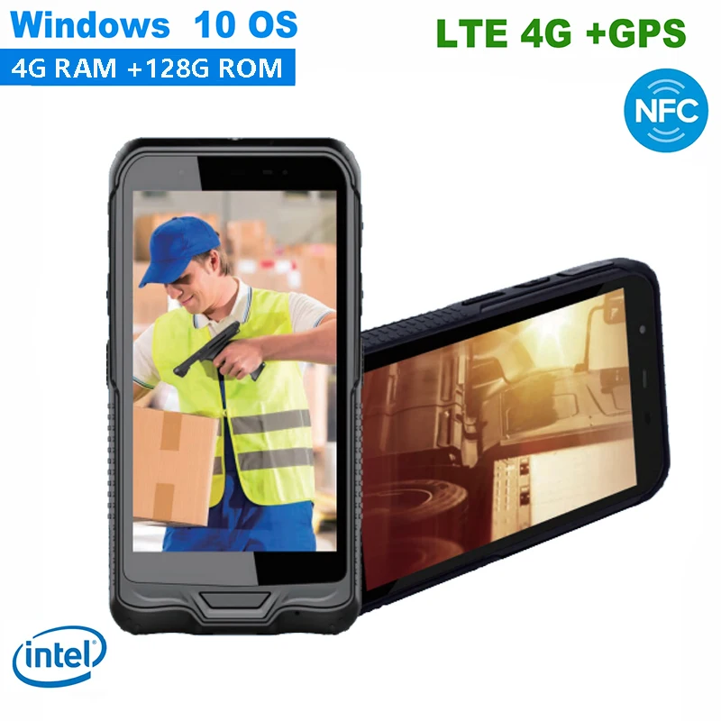 

Портативный терминал для КПК на Windows 10, 2D сканер QR штрих-кодов, Wi-Fi Bluetooth 4G 4G RAM 128G ROM