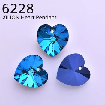 6228 XILION Heart Pendant Charm with Crystals from Austria for DIY Jewelry Making 1