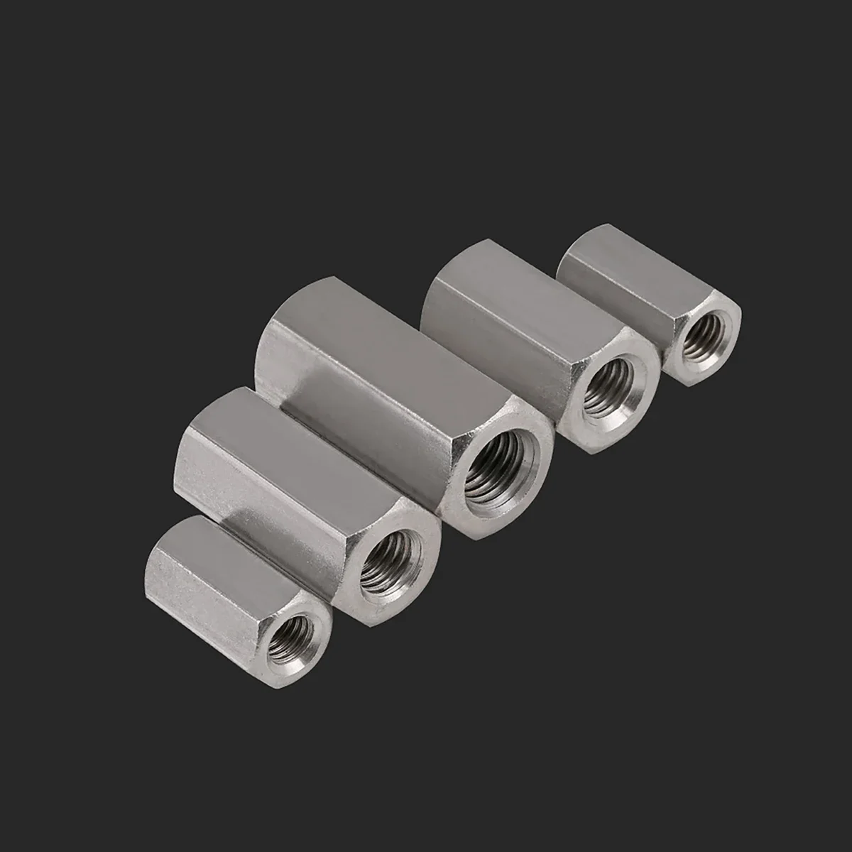 Description Picture 3 of item304 Stainless Steel Hexagon Extension Nut / Connector Screw Cap M4M5M6M8M10M12-M24