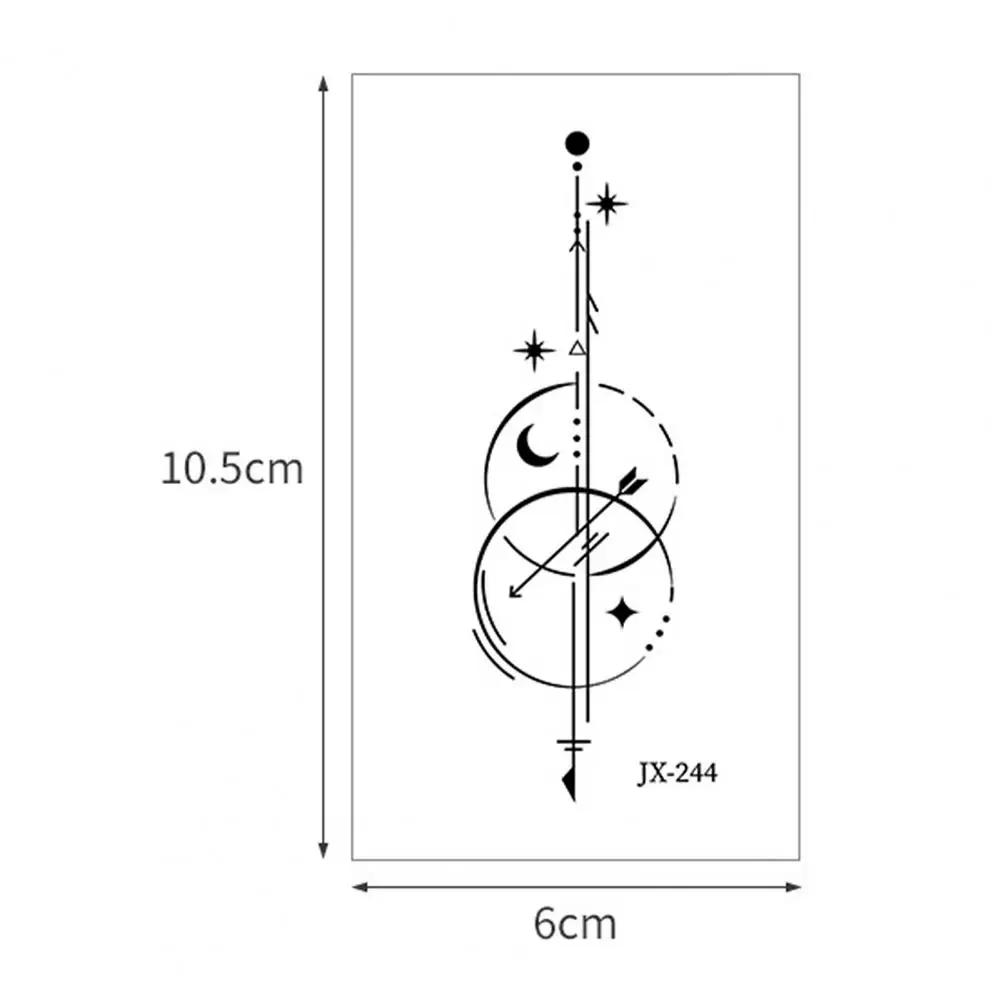 

Стойкие Временные татуировки, геометрические модные 10 водонепроницаемых временных татуировок для мужчин и женщин, реалистичные стойкие