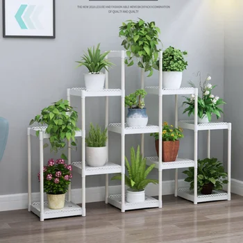 리리론스 발코니 베란다 화분정리대 거실 인테리어 화분 진열대 6단10단 Storage Rack Shelf