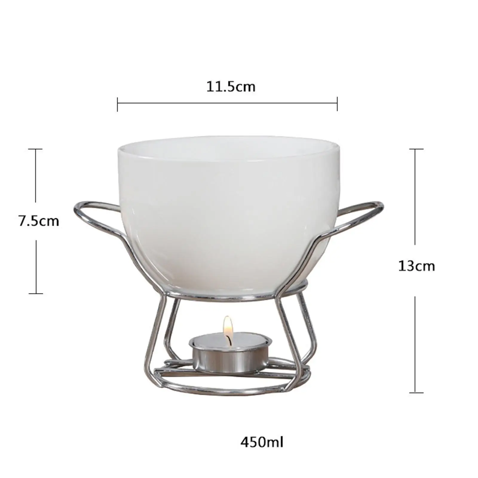 Ceramic Fondue Set High Temperature Resistantg Butter Warmer images - 6