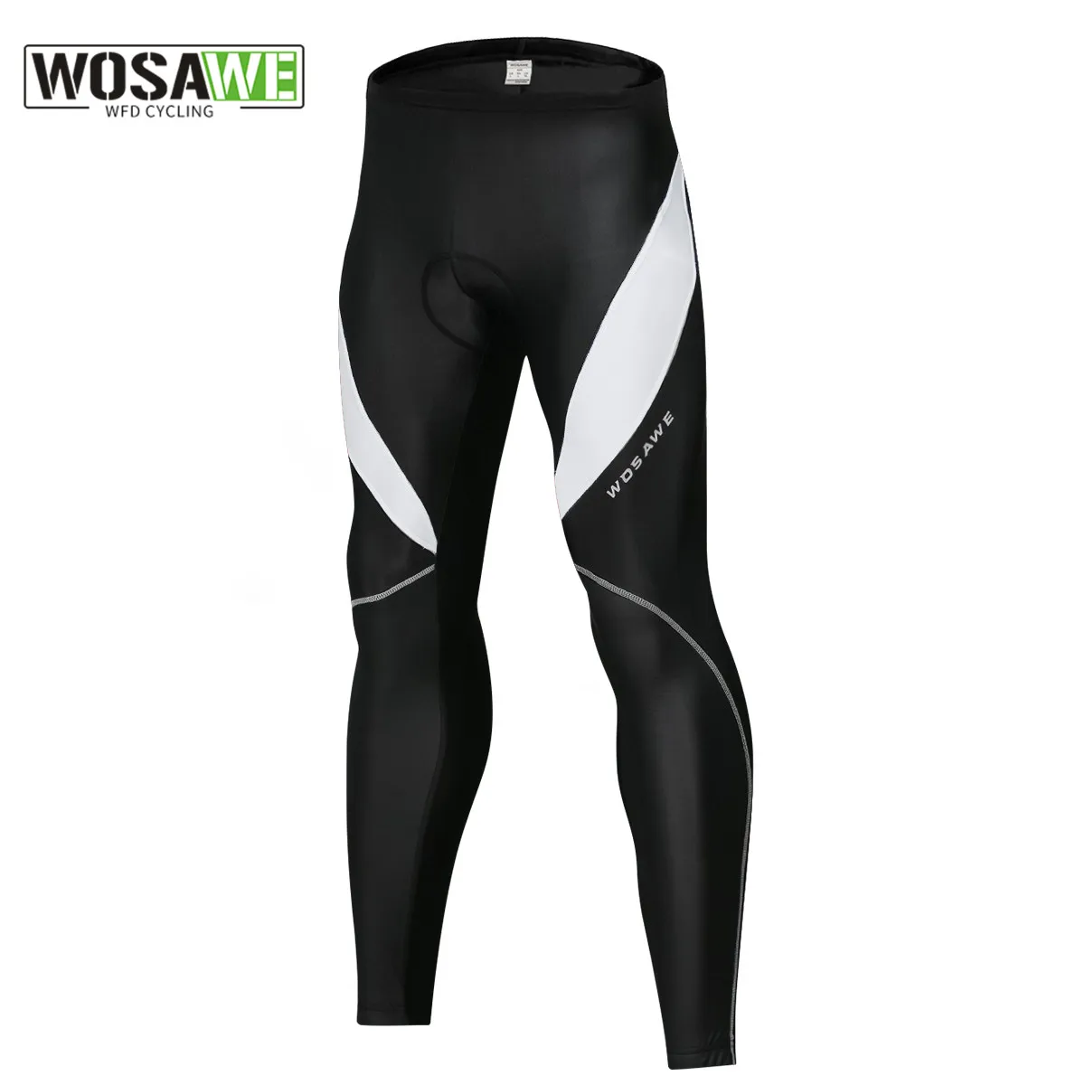 WOSAWE Men Cycling Tights GEL Pad Bib Pants MTB Winter Thermal MTB Road Bike Bicycle Pants Padded Legging Cycling Trouser Shorts