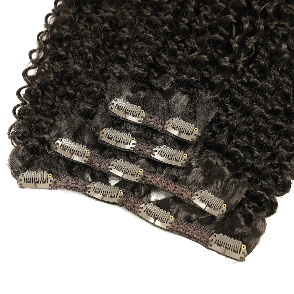 Synthetic Clip In Hair Extensions Kinky Curly Hair extensions for Women 26&rdquo; Super Long Corn Wave Full Head Fake Pieces hair extensions
