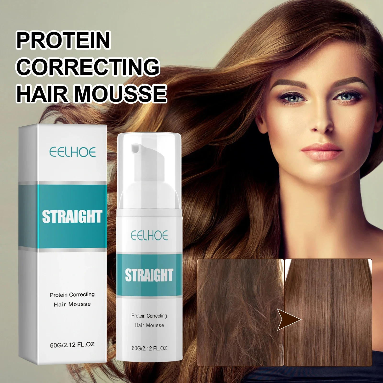 Keratin Hair Straightening Cream Fast Smoothing Protein Nourishing Collagen Straightener for Curly Repair Damage Hair