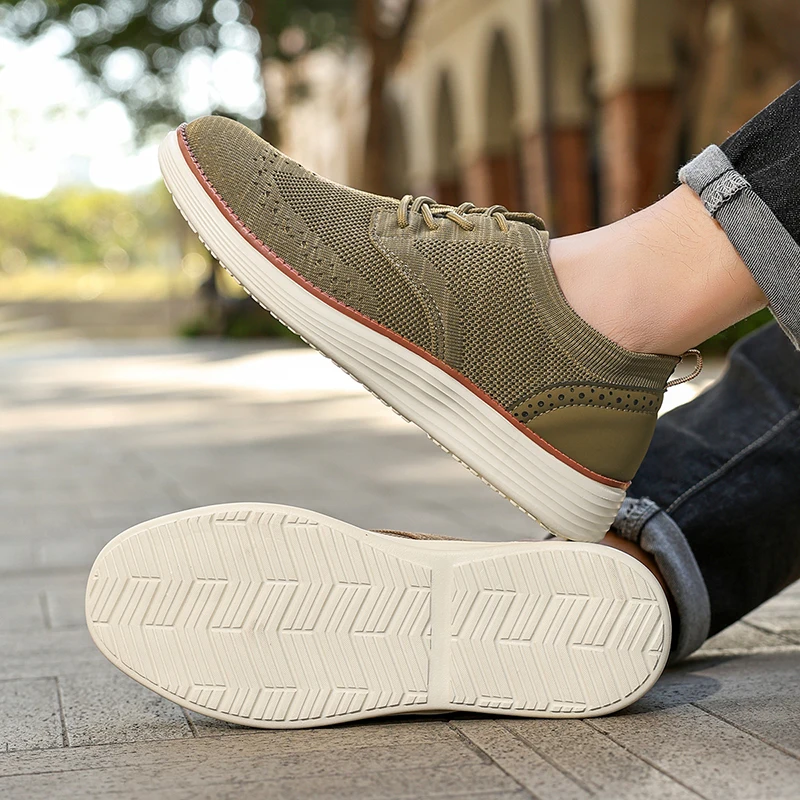 New Men Shoes Fashion Breathable Summer Mesh Men Casual Sneakers Oxfords Formal Business Shoes for Male Non Slip Dress