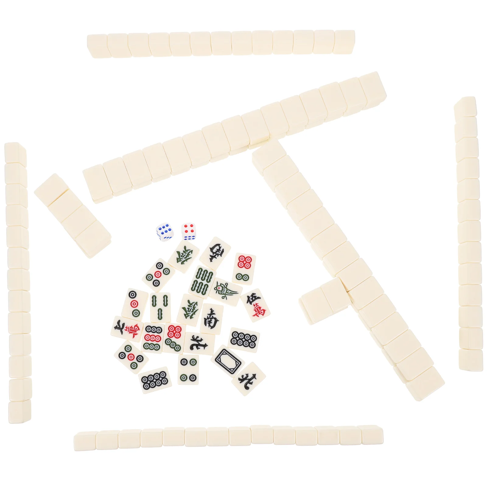 Portable Chinese Traditional Travel Travel Set Game Set Chinese Mah Mini Jongg Portable Tiles Sets Travel Jong Majiang Kit 3