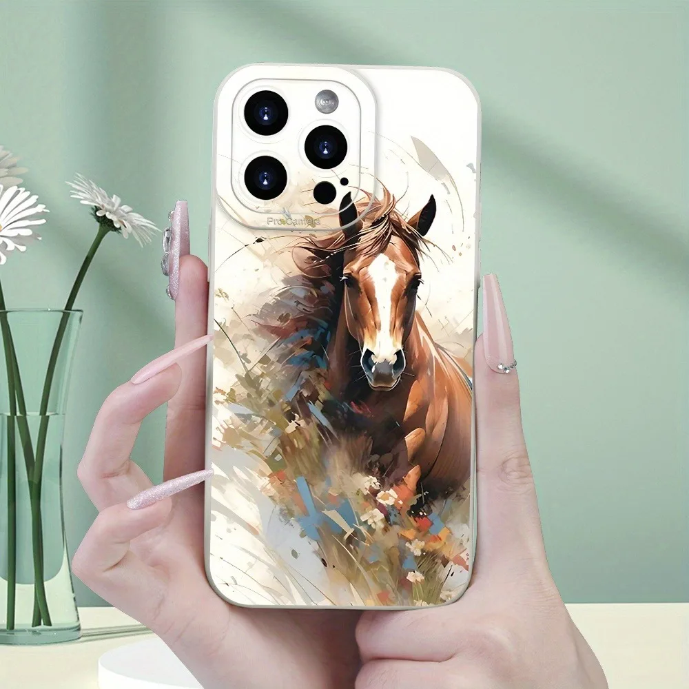 Elegant Horse Design Phone Case - Creative and Beautiful Smartphone Cover