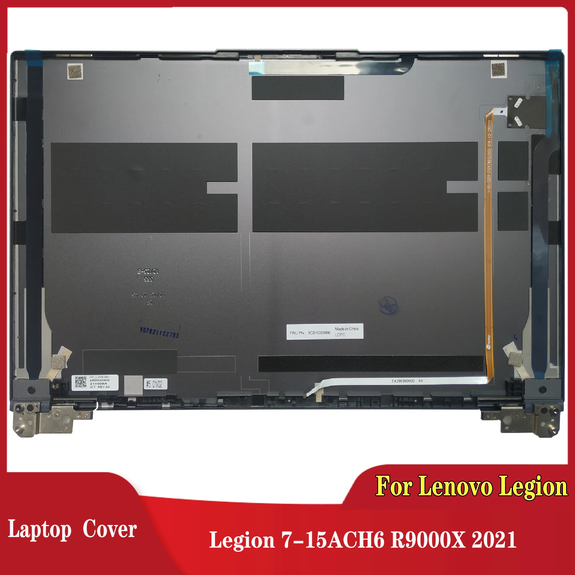 

New LCD Back Cover For Lenovo Legion S7-15ACH6 Laptop Rear Lid TOP Case 82K8 5CB1C93666 AM29K000N00 R9000X 2021