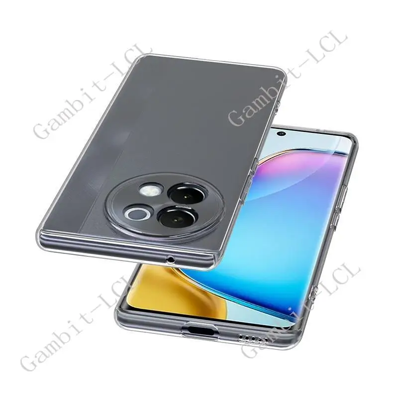 EASSGU Custodia Per Vivo V40 5G (6.78'') - Cover In Silicone TPU Sfumata Blu Rosa - Antiurto E Antigraffio - 2