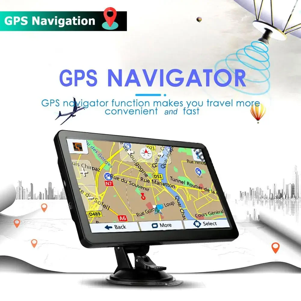 Car GPS Navigator 7 Inch HD FM Transmitter 256MB + 8G Sat Nav Australia North America Europe Map Voice Reminder gps navigator multimedia navigation