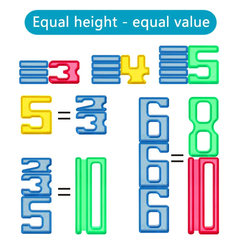 Toddlers Montessori Material Transparent Digital Blocks Light Table Toys Math Operation Stacking Games Open Ended Learning Toys
