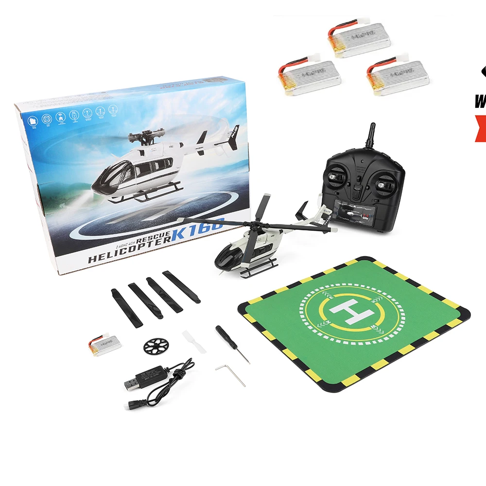 Wltoys 2025 新型 K160 ブラシレスモーター RCヘリコプター XK K160 2.4G 4CH 6軸ジャイロ高度保持ブラシレスモーター軍用