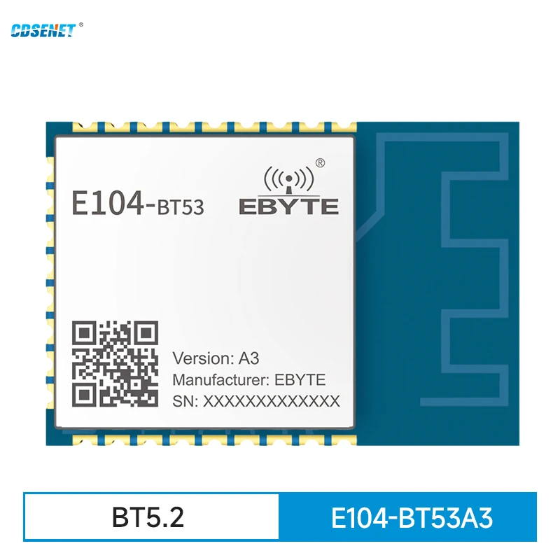 CDSENET 5Pcs EFR32BG22 2.4GHz GFSK BT5.2 Bluetooth Module Industrial Grade High Precision Low Temperature Drifting E104-BT53A3