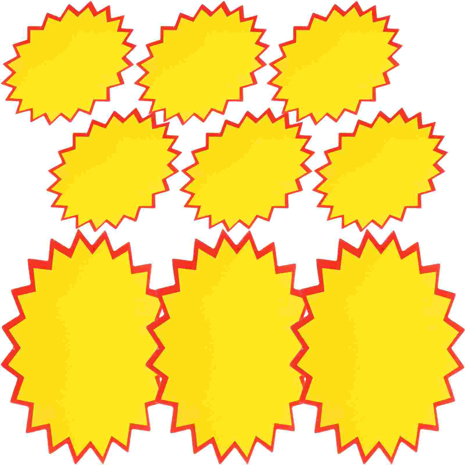 

200pcs Blank Star Burst Signs Signs Burst Paper Signs Price Label Tags, Garage Sale Supplies Sign, Sale Supplies Price Tags