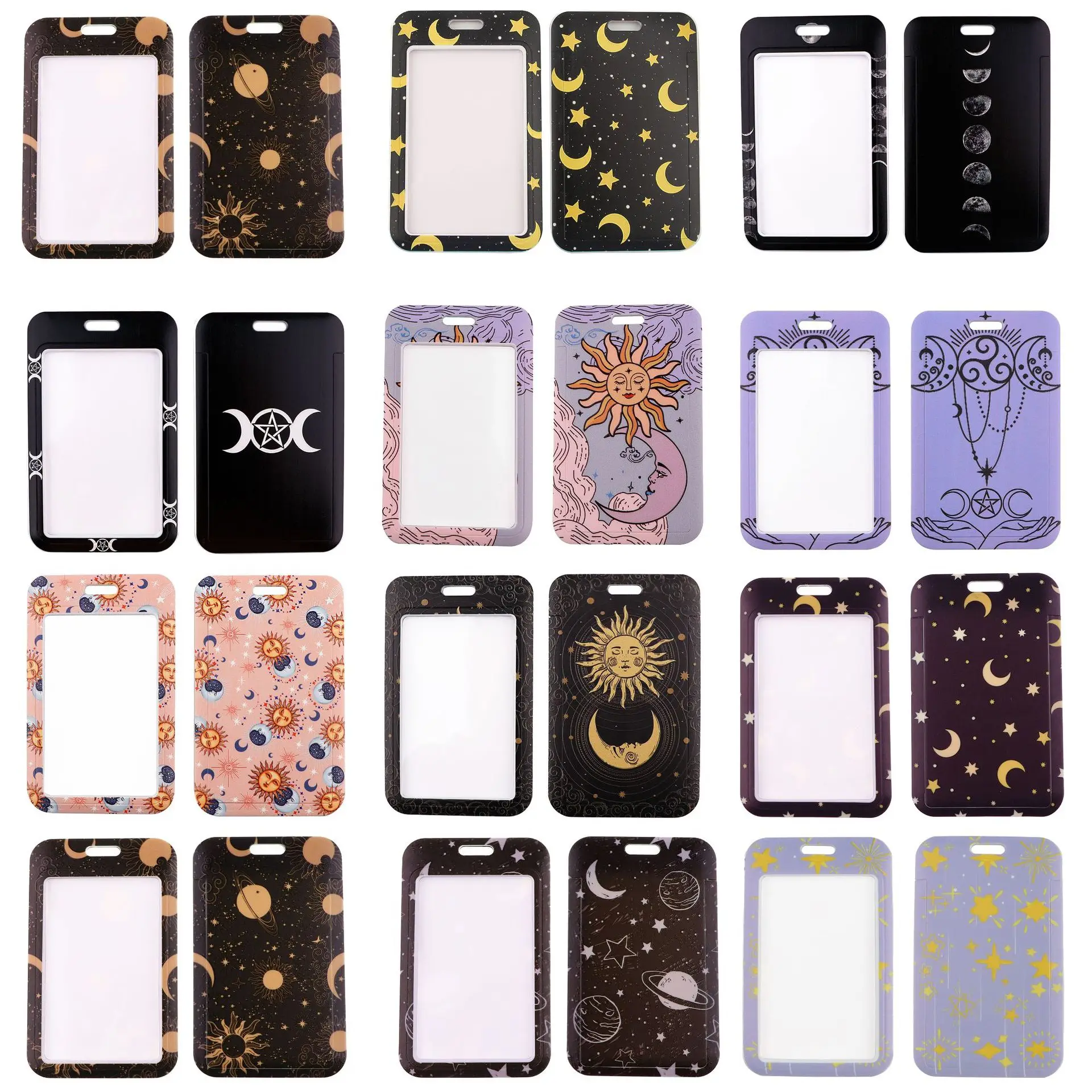 Sun Moon Goddess Mobile Phone Lanyard Card Cover Accessories Bus Card Student Work ID Hard Shell Protective Cover couples lanyard,hanging neck strap