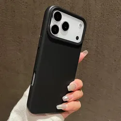 Sleek Silicone Shockproof Fashion Phone Case - Solid Color Bumper Back Cover - iPhone 18 Pro Max (Black)