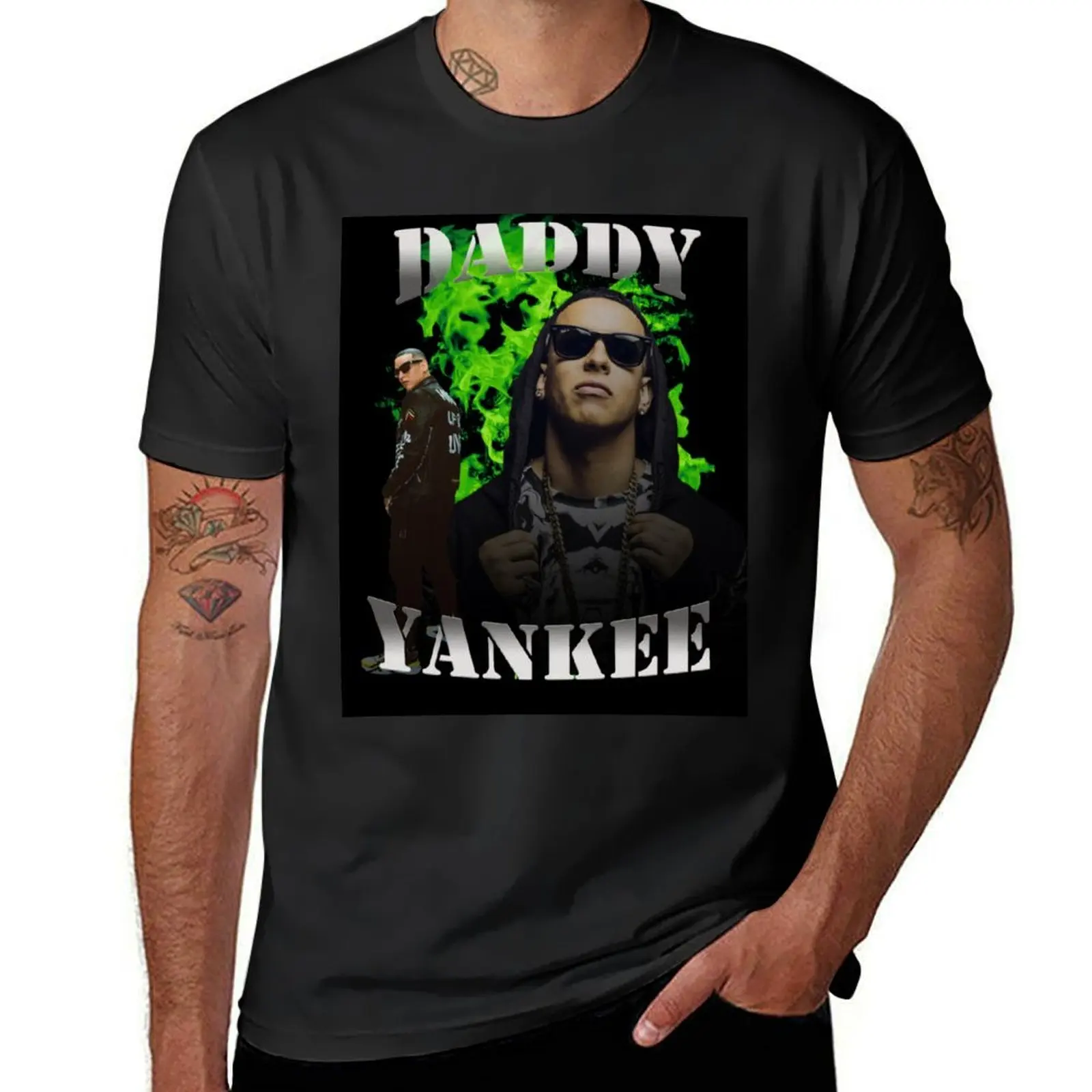 

Daddy Yankee Reggaeton Legendaddy - Green T-Shirt quick-drying graphics boys whites vintage clothes oversized t shirt men