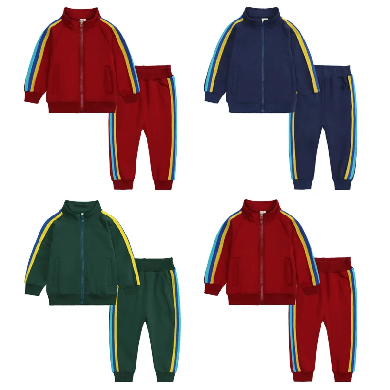 

Fashion Autumn Boys Girls Clothes Set Children Clothing Sports Suit Long Sleeve Coat+Pants Casual Tracksuit Sports Jacket