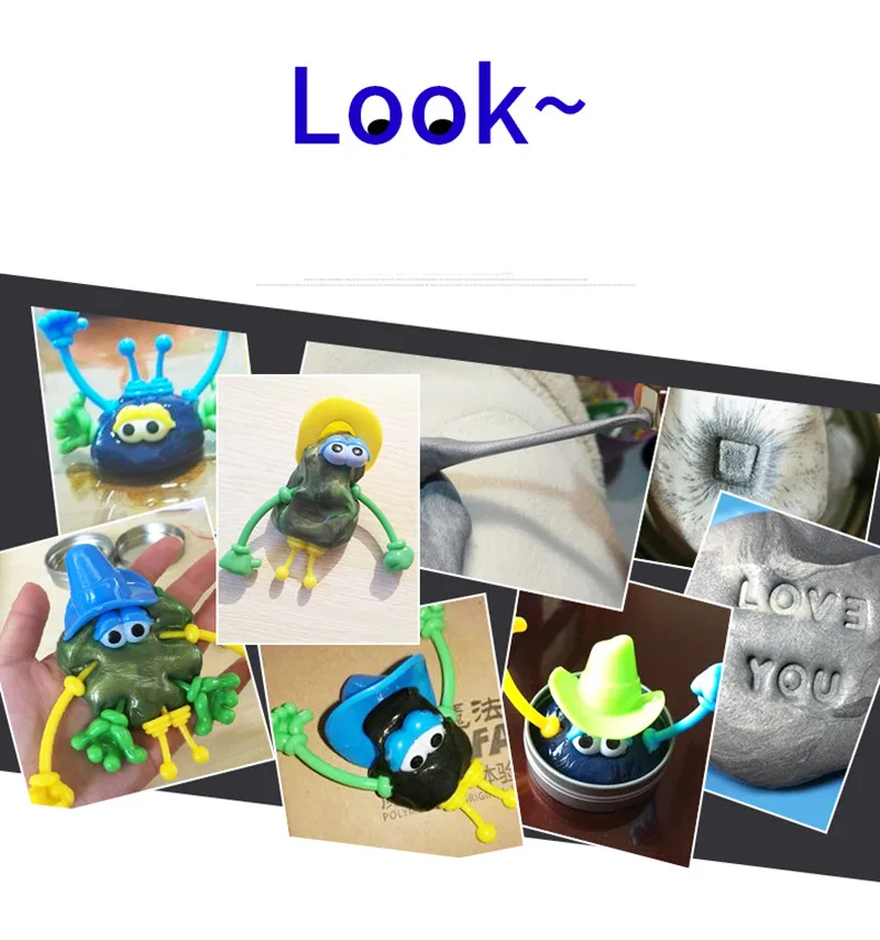 Children DIY Playdough Toys Plasticine Ferrofluid Magnetic Rubber Mud Magnet Clay Slime Accessories